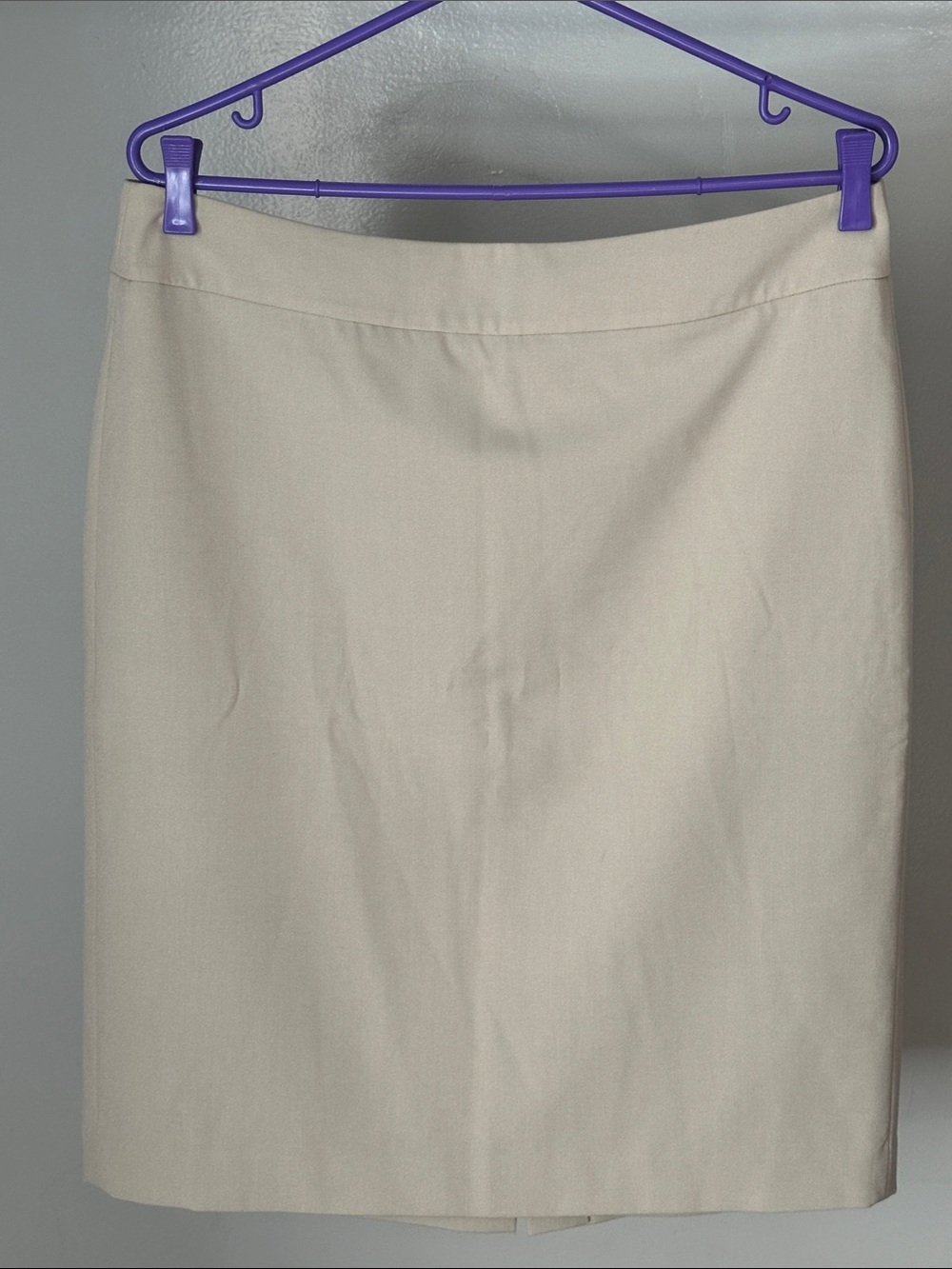 Calvin Klein Cream Tailored Pencil Skirt